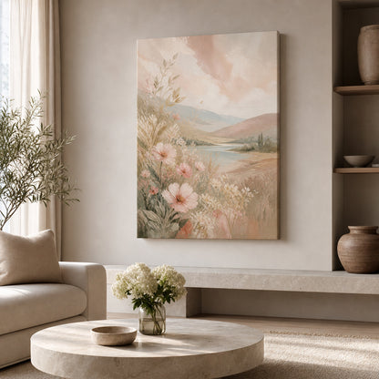 Soft Neutral Bedroom Canvas Wall Art - 02_wall_scene