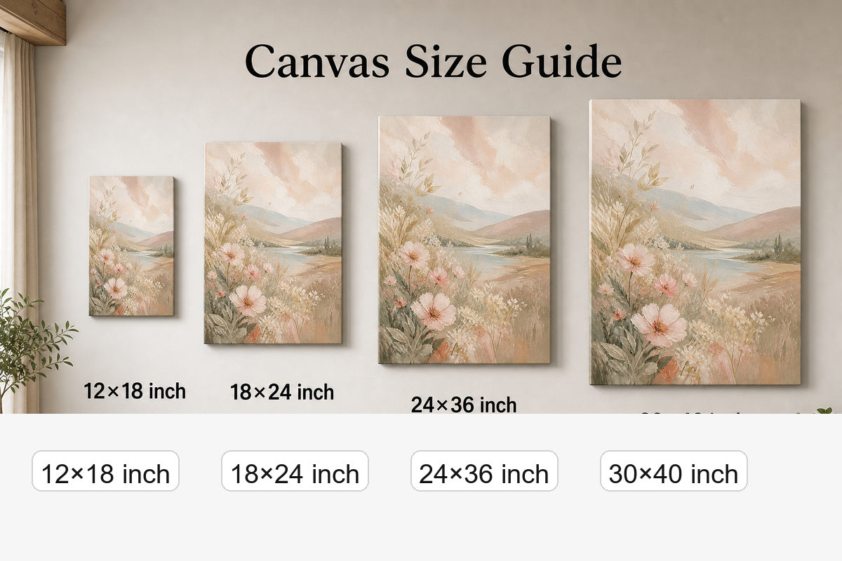 Soft Neutral Bedroom Canvas Wall Art - 08_size_comparison