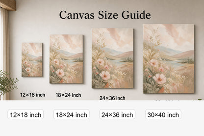 Soft Neutral Bedroom Canvas Wall Art - 08_size_comparison