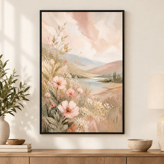Soft Neutral Bedroom Canvas Wall Art | black_independent_close