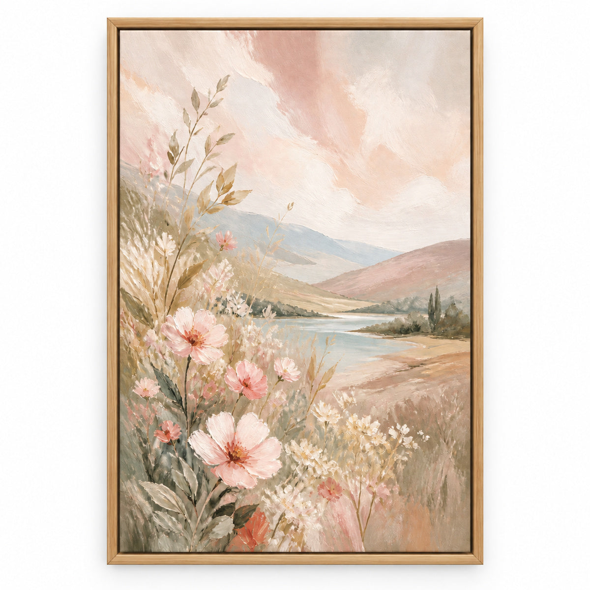 Soft Neutral Bedroom Canvas Wall Art | brown_sku