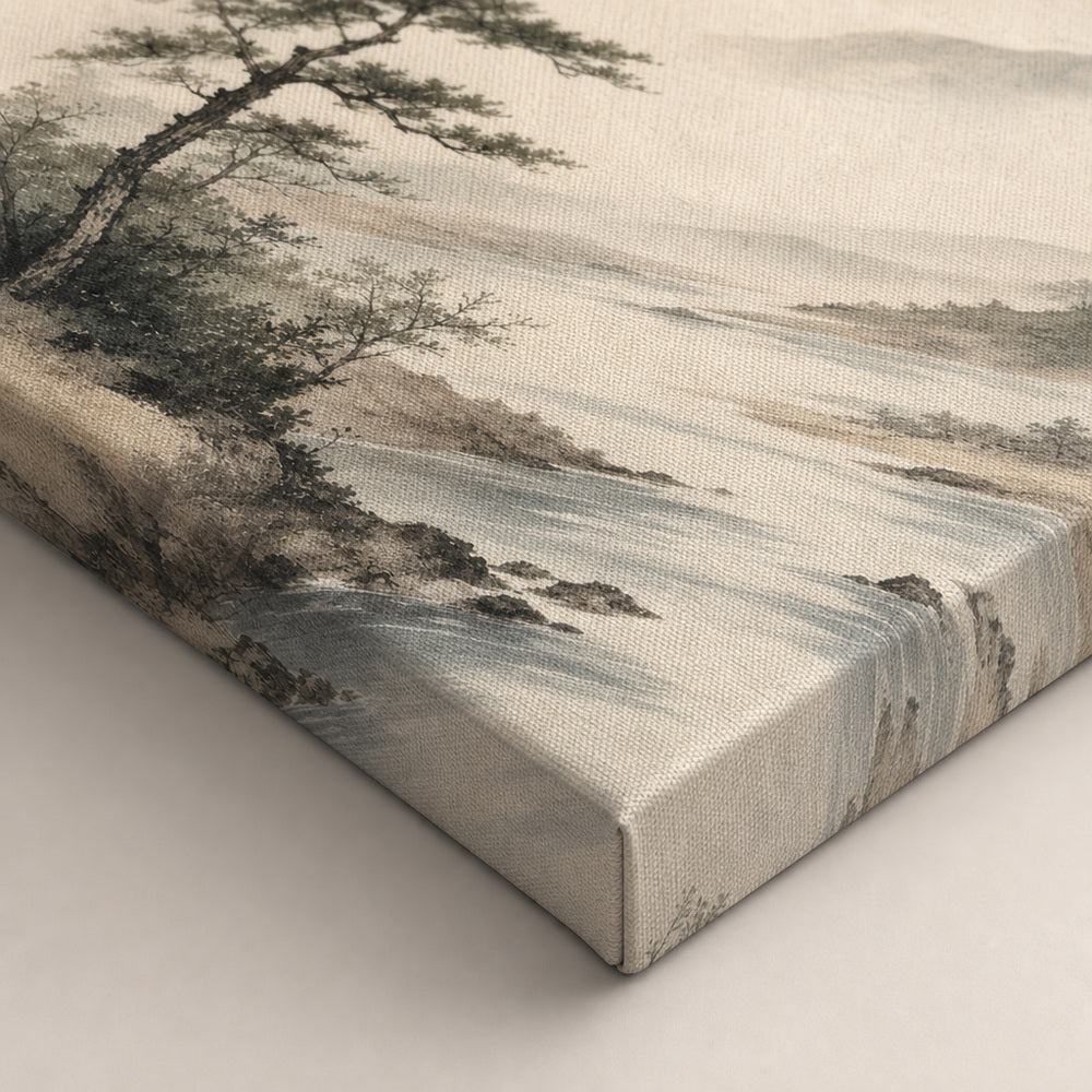 Japanese Zen Mountain Canvas Wall Art - 03_detail_closeup