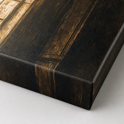 Dark Academia Candlelit Library Canvas Wall Art - 03_detail_closeup