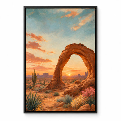 Southwestern Desert Arch Canvas Wall Art | black_sku