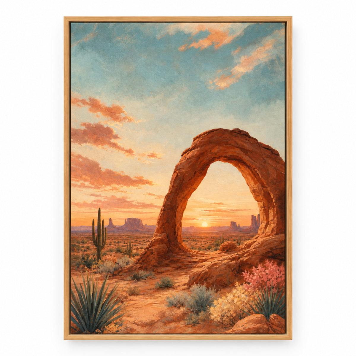 Southwestern Desert Arch Canvas Wall Art | brown_sku