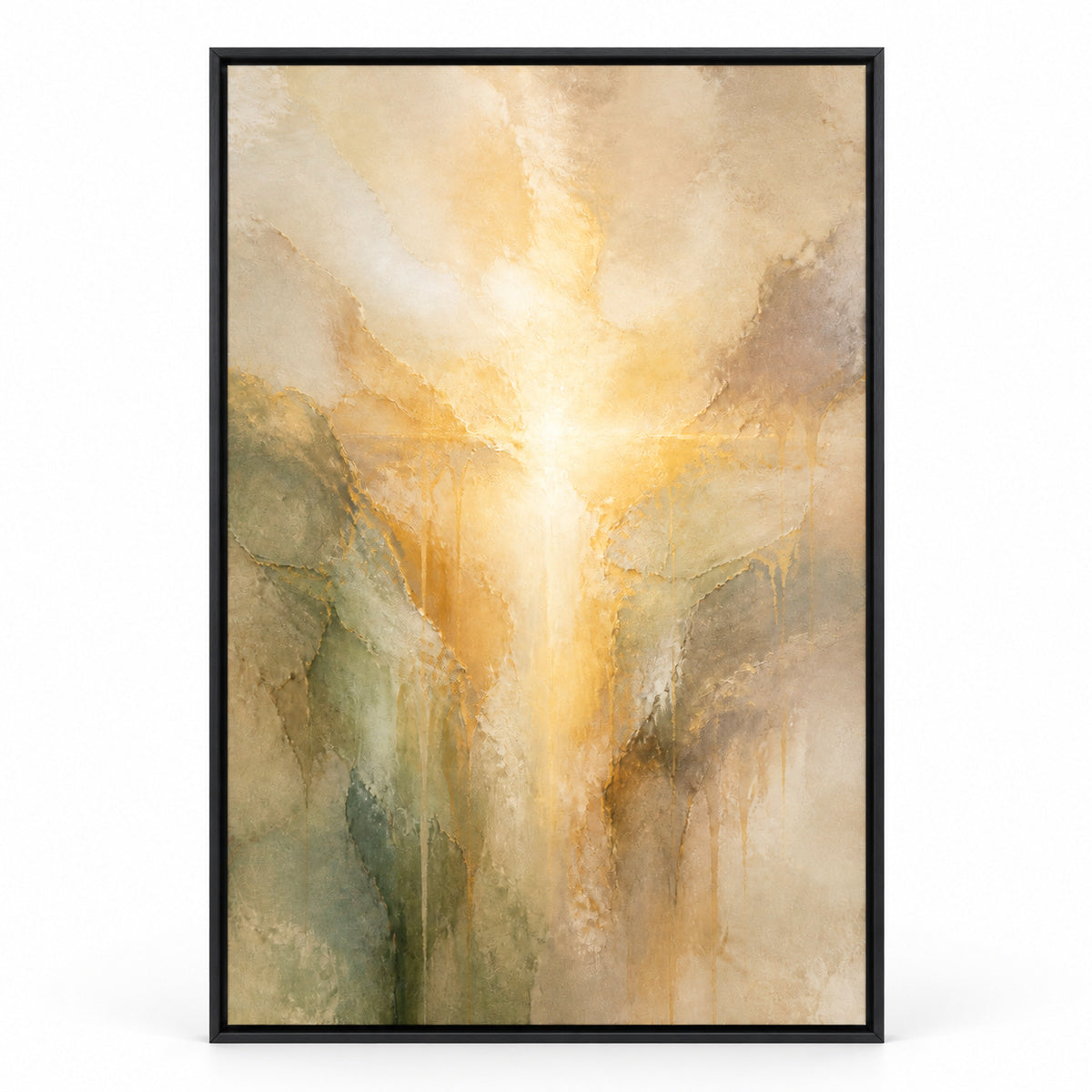 Modern Abstract Cross Light Canvas Wall Art | black_sku