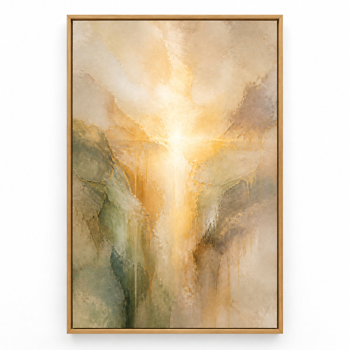 Modern Abstract Cross Light Canvas Wall Art | brown_sku