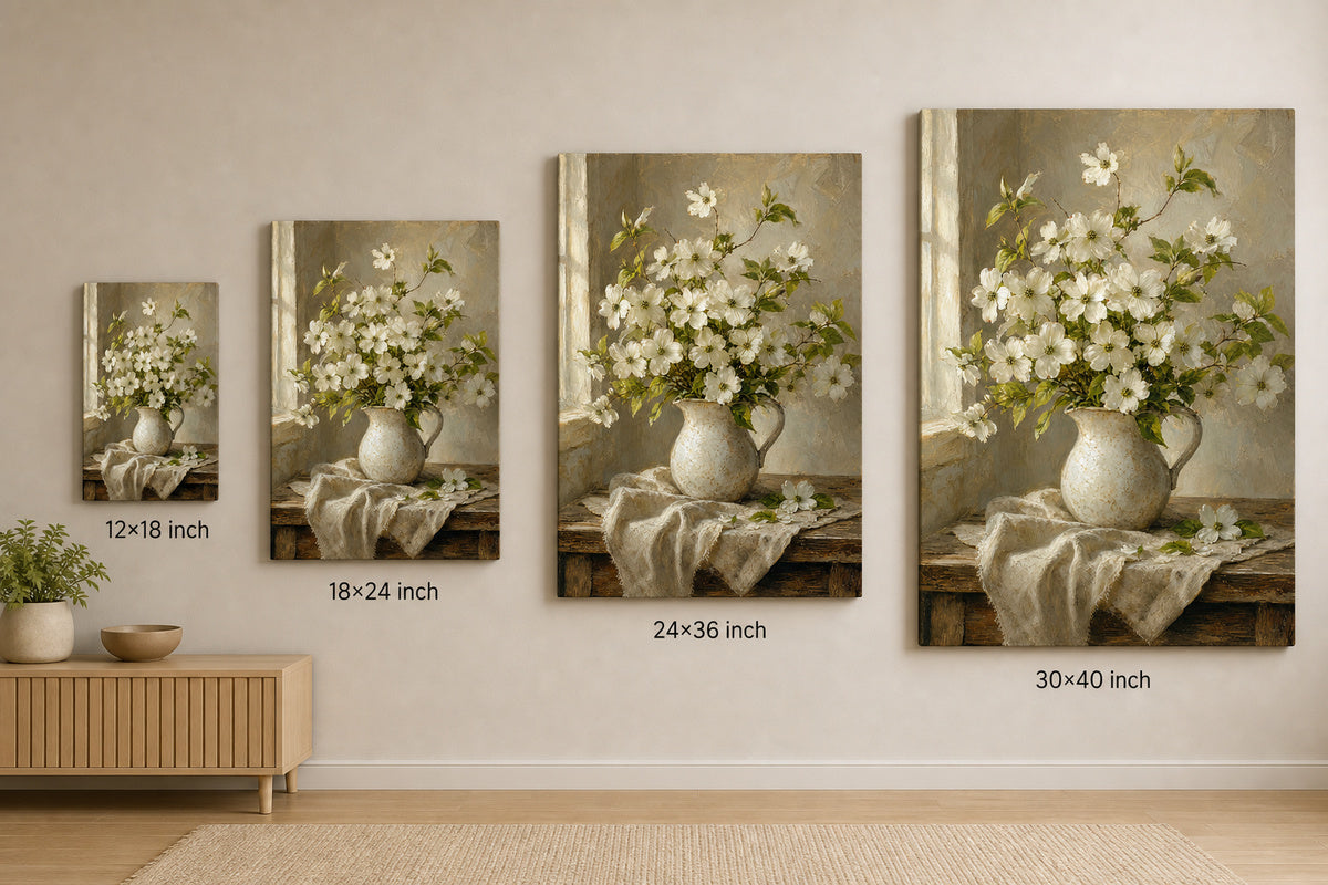 Dogwood Bouquet Canvas Wall Art - 08_size_comparison