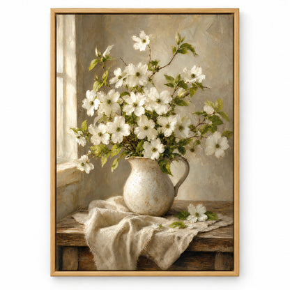 Dogwood Bouquet Canvas Wall Art | brown_sku