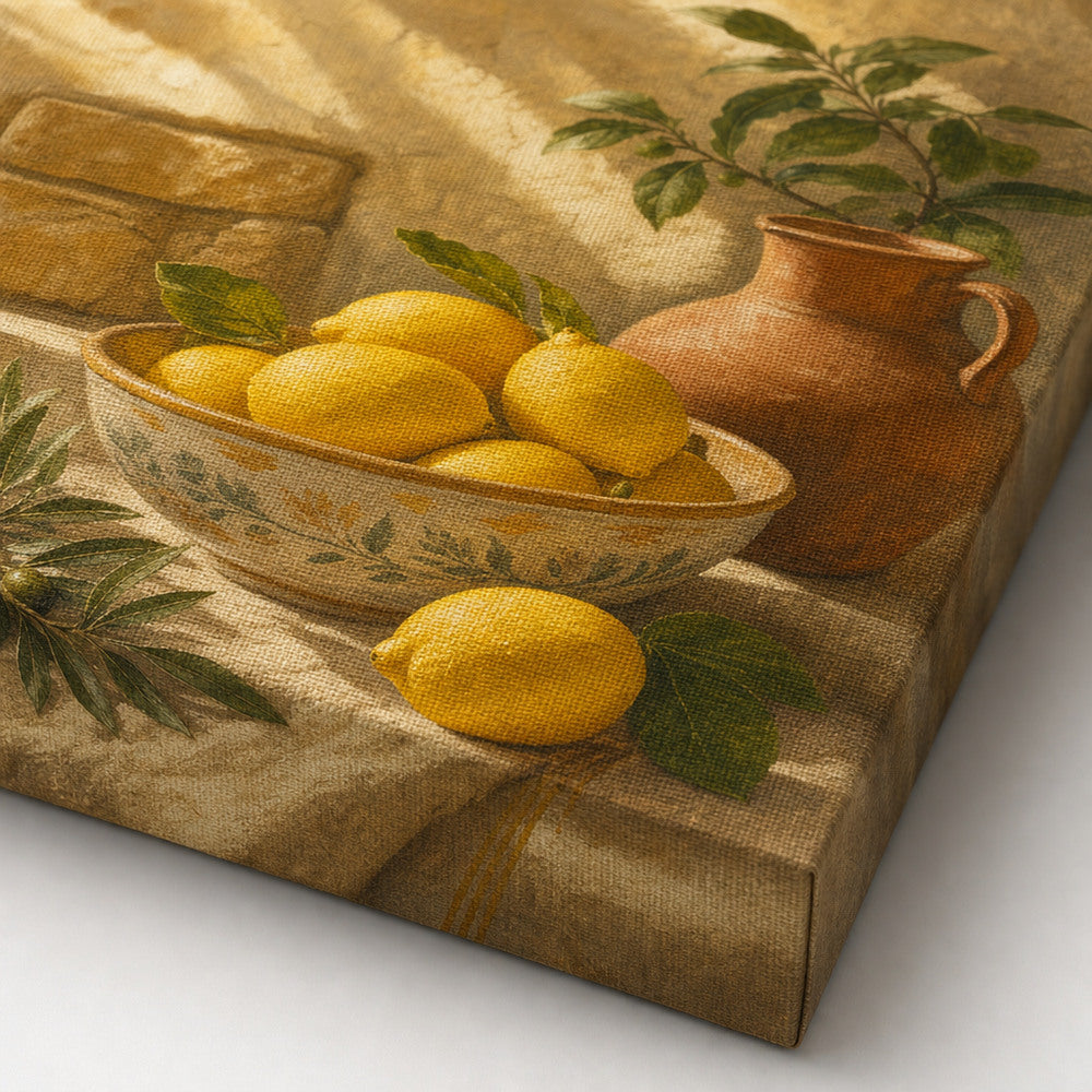 Tuscan Lemon Kitchen Canvas Wall Art - 03_detail_closeup