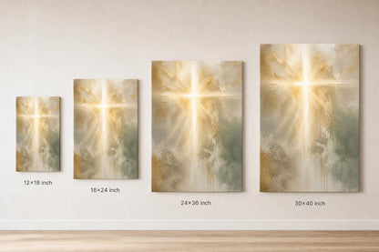 Contemporary Christian Light Canvas Wall Art - 08_size_comparison