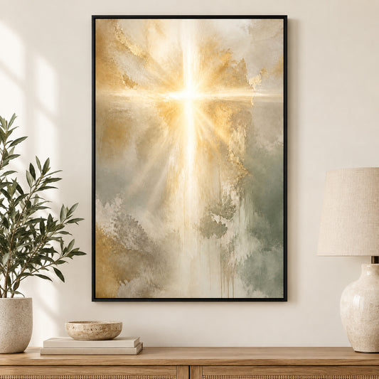 Contemporary Christian Light Canvas Wall Art | black_independent_close