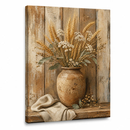 Rustic Wood Farmhouse Canvas Wall Art - farmhouse wall decor by JOJOShop