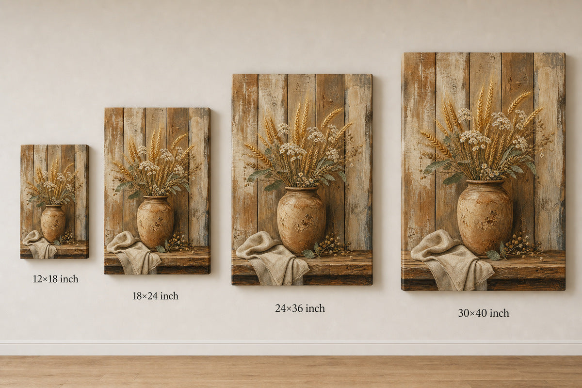 Rustic Wood Farmhouse Canvas Wall Art - 08_size_comparison