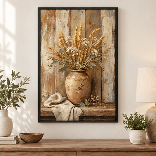 Rustic Wood Farmhouse Canvas Wall Art | black_independent_close