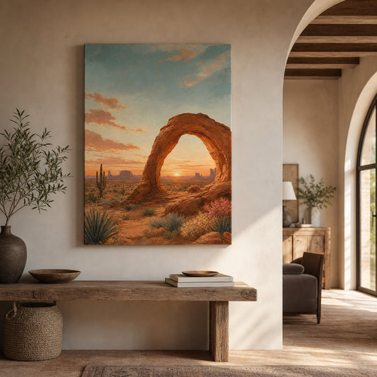 Southwestern Desert Arch SEO Series Canvas Wall Art — room scene