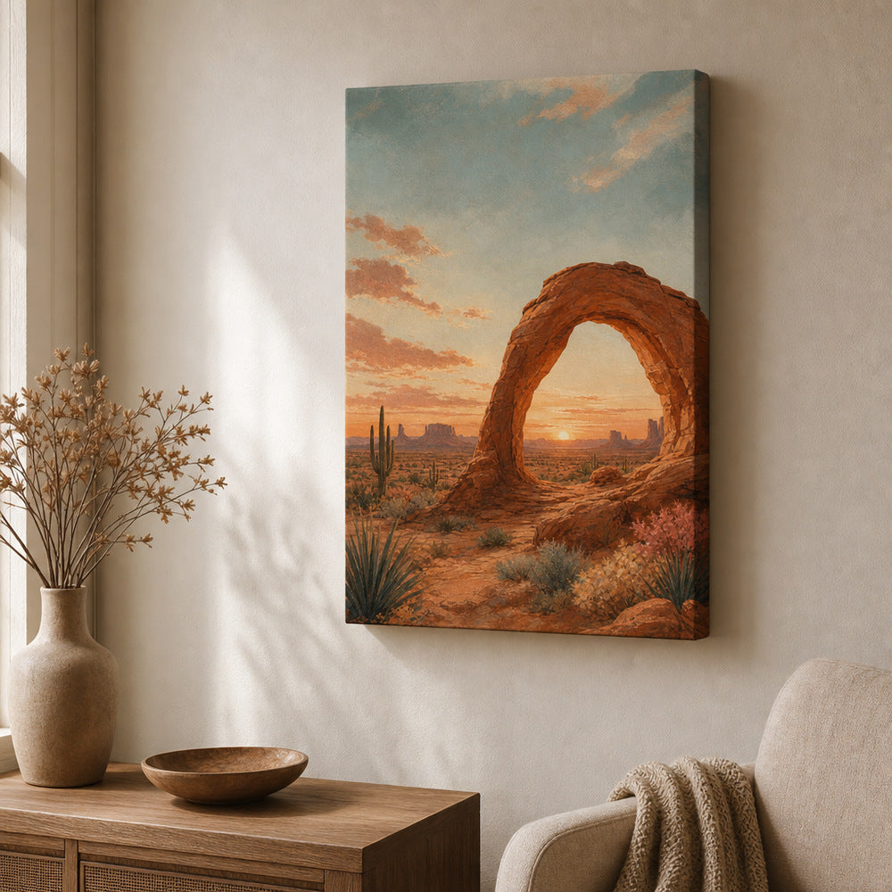 Southwestern Desert Arch SEO Series Canvas Wall Art - 04_sku_12x18_wall
