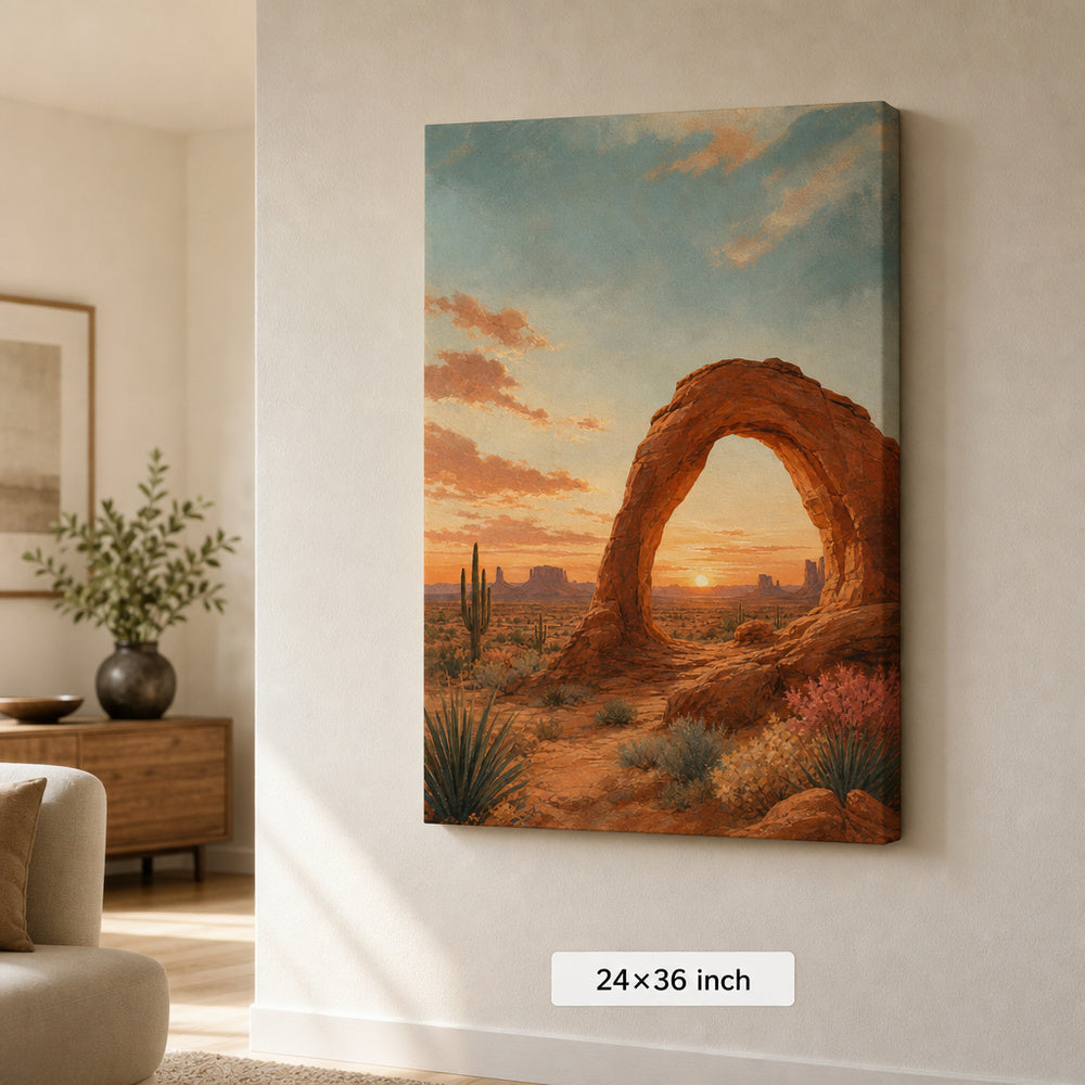Southwestern Desert Arch SEO Series Canvas Wall Art - 06_sku_24x36_wall
