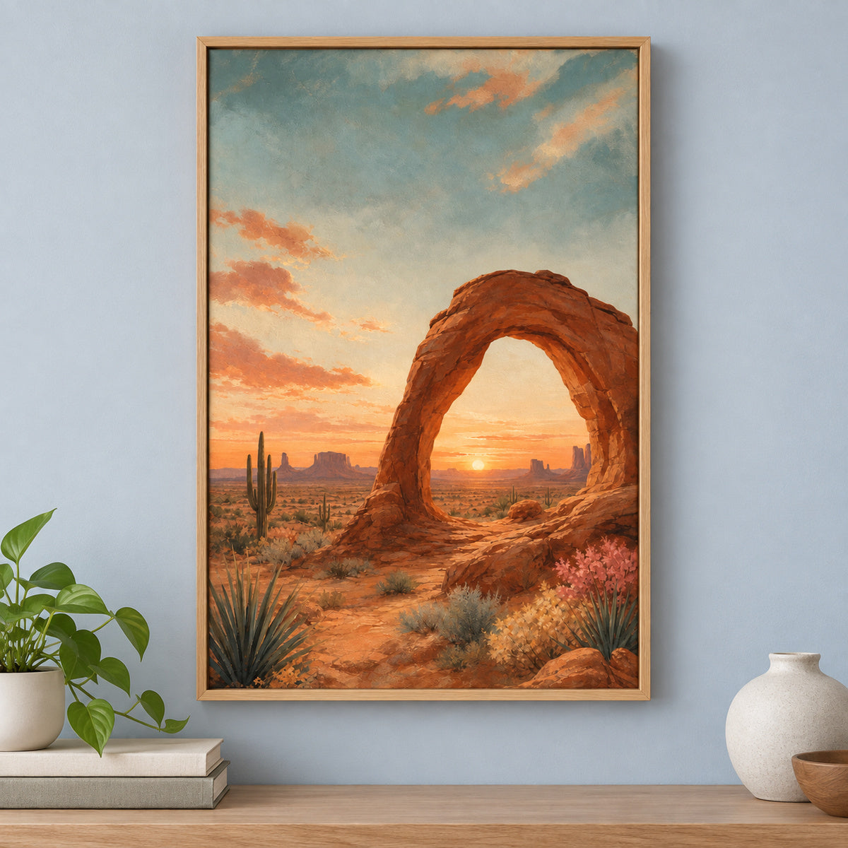 Southwestern Desert Arch SEO Series Canvas Wall Art | brown_independent_close