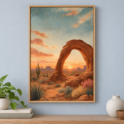 Southwestern Desert Arch SEO Series Canvas Wall Art | brown_independent_close