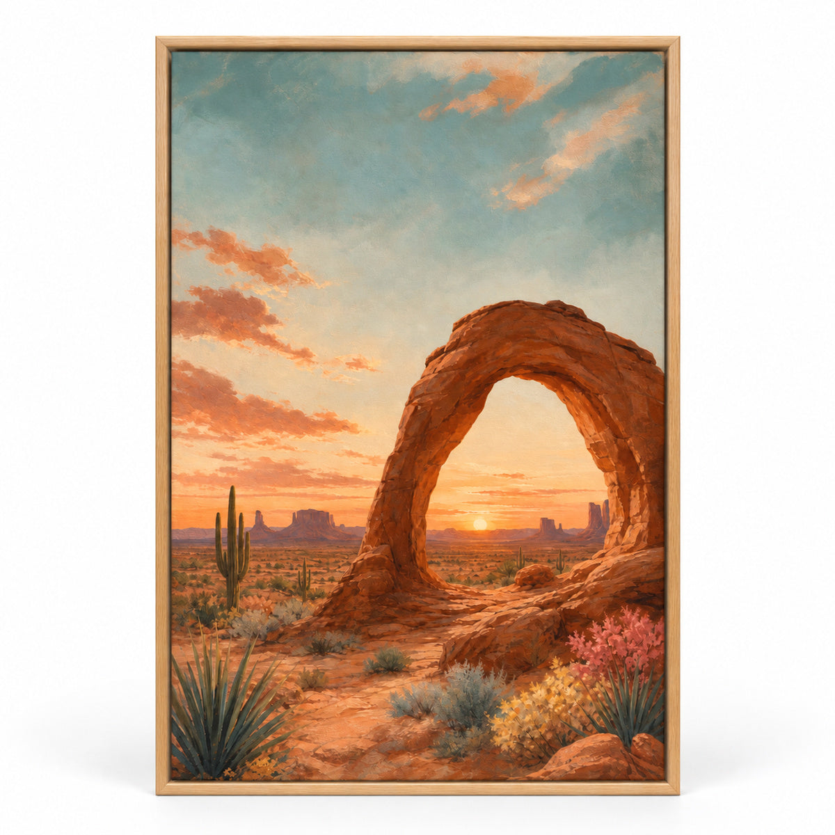 Southwestern Desert Arch SEO Series Canvas Wall Art | brown_sku
