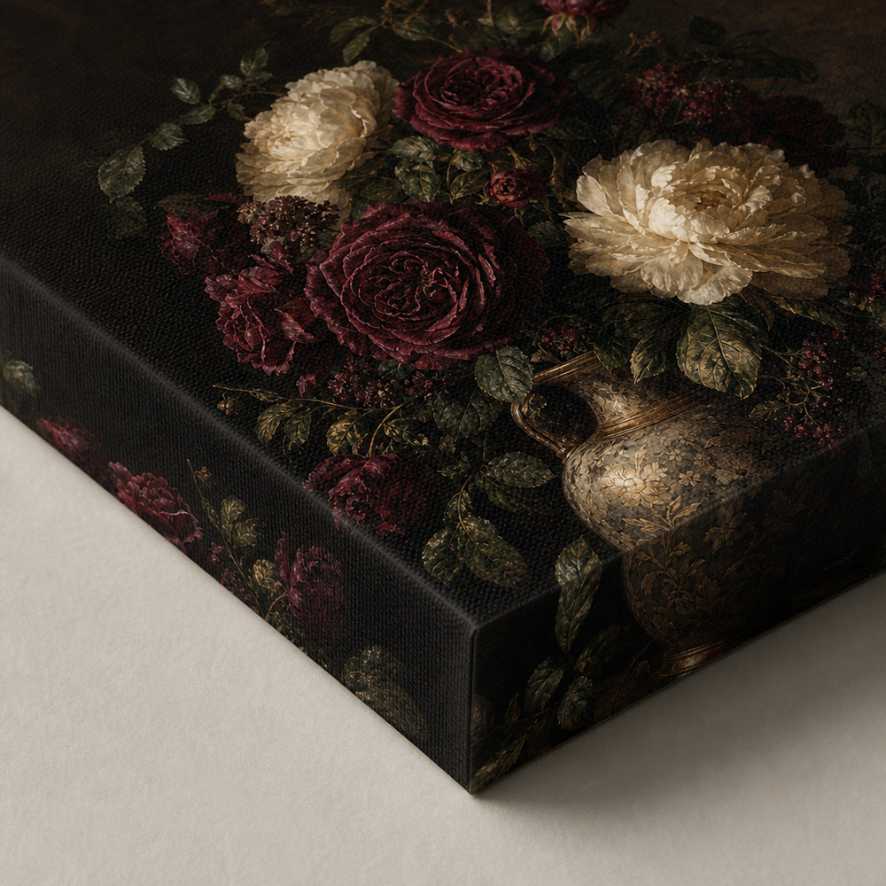 Large Moody Floral Canvas Wall Art - 03_detail_closeup