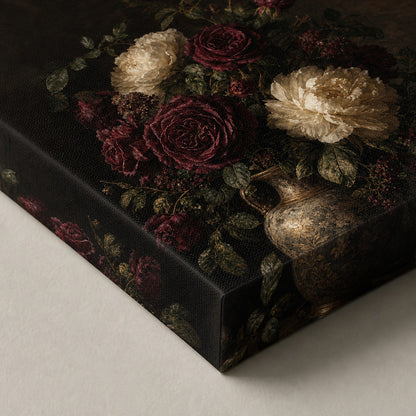 Large Moody Floral Canvas Wall Art - 03_detail_closeup