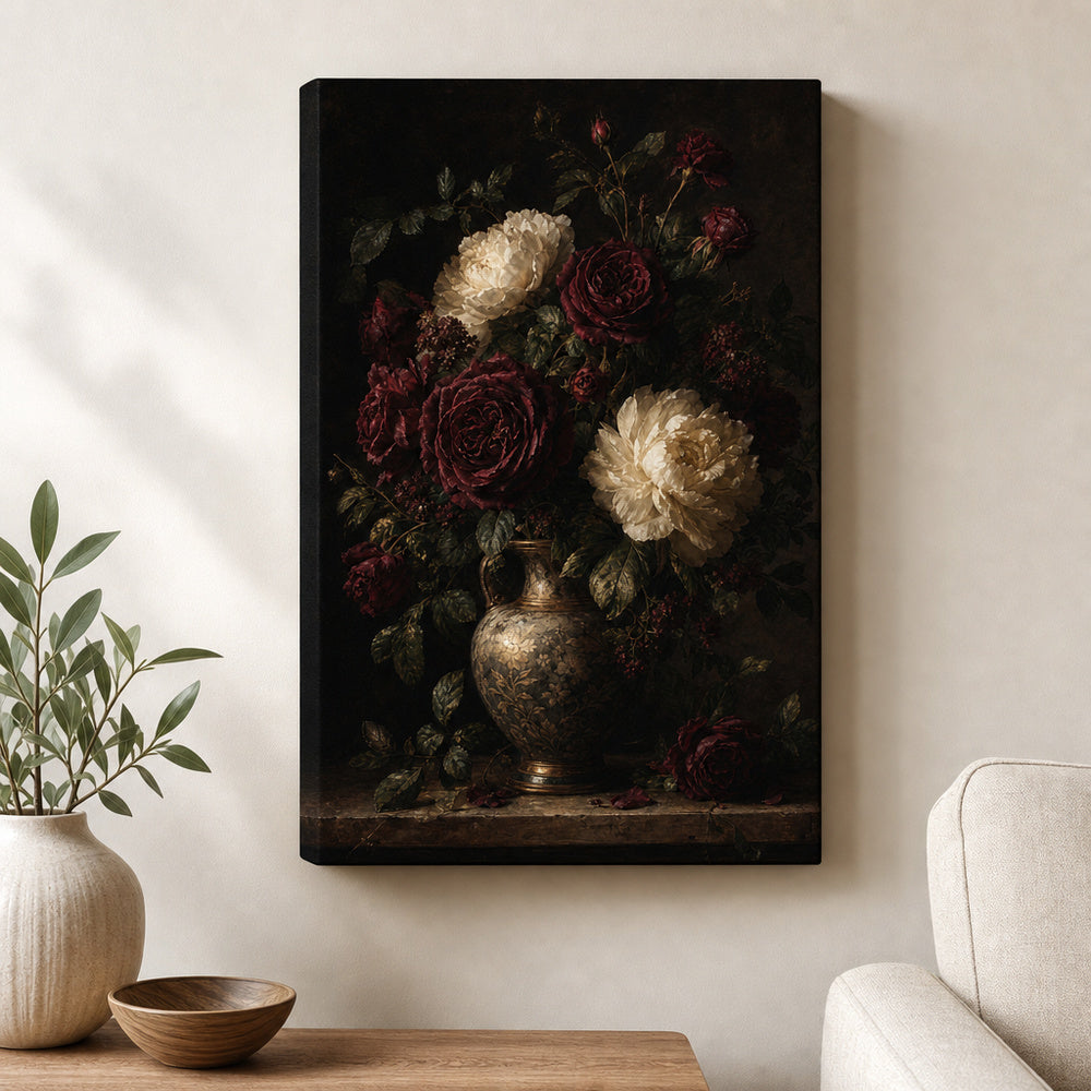 Large Moody Floral Canvas Wall Art - 04_sku_12x18_wall