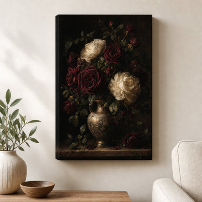 Large Moody Floral Canvas Wall Art - 04_sku_12x18_wall