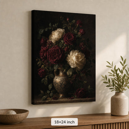Large Moody Floral Canvas Wall Art - 05_sku_18x24_wall