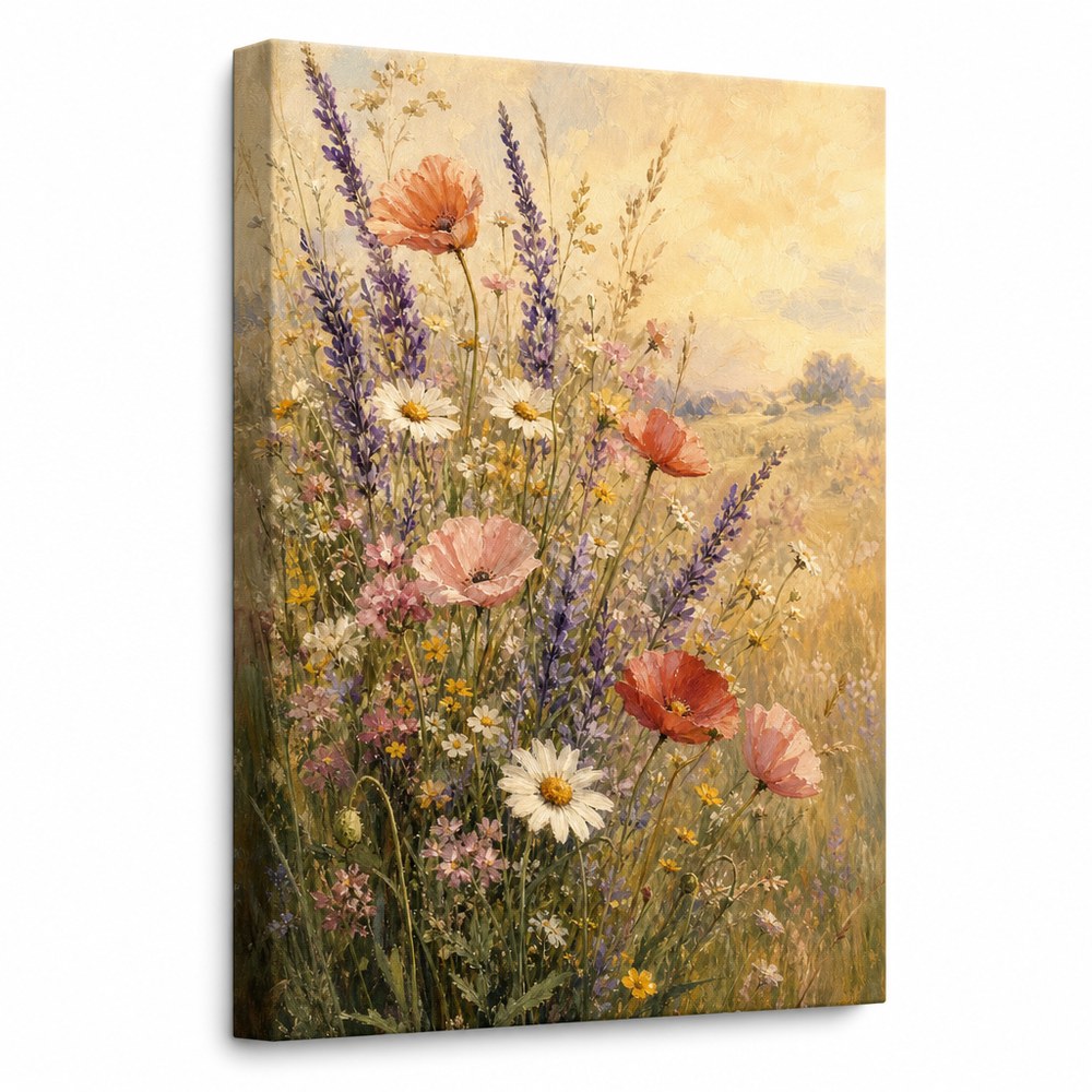Wildflower Meadow Canvas Wall Art - canvas wall art by AUSJOJO