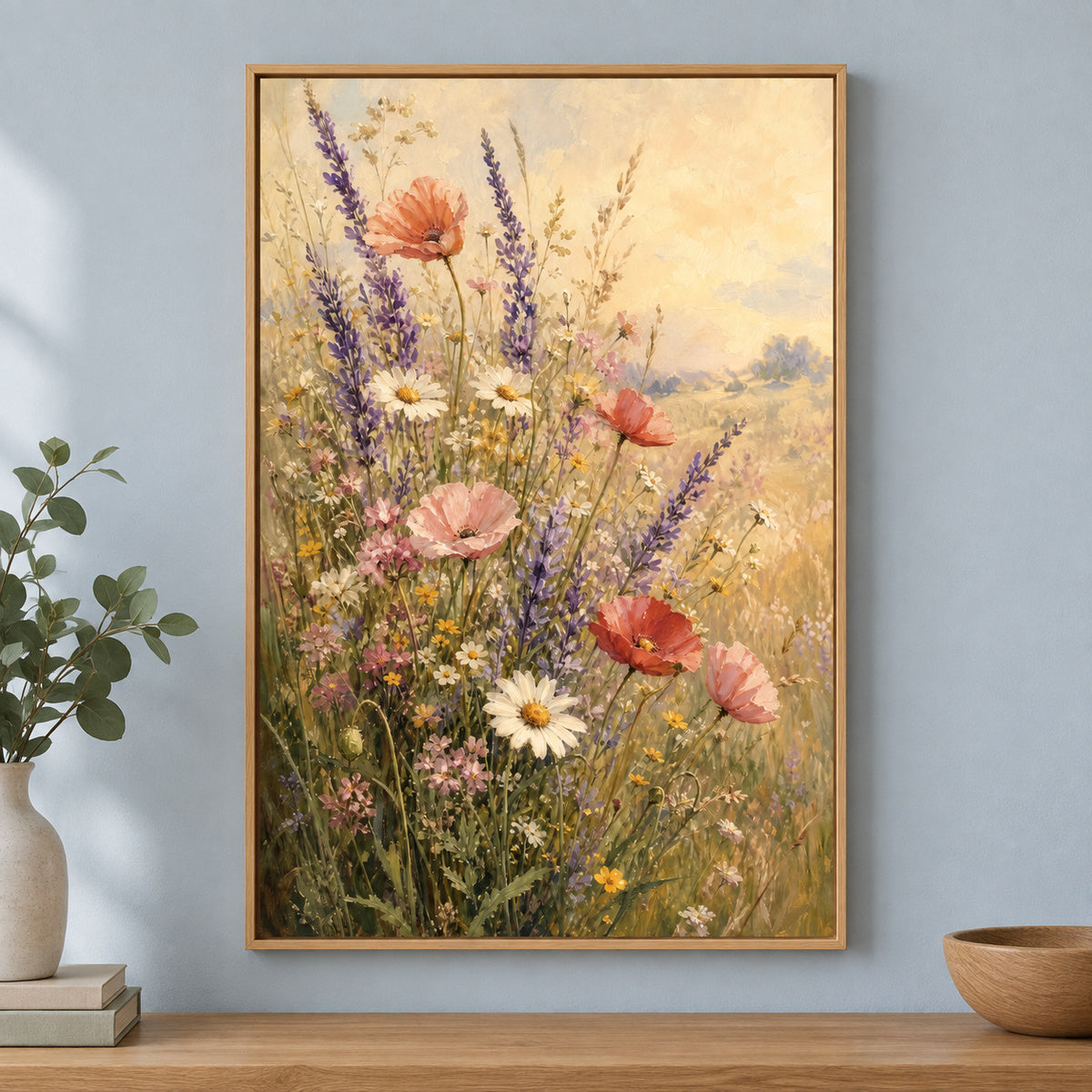 Wildflower Meadow Canvas Wall Art | brown_independent_close