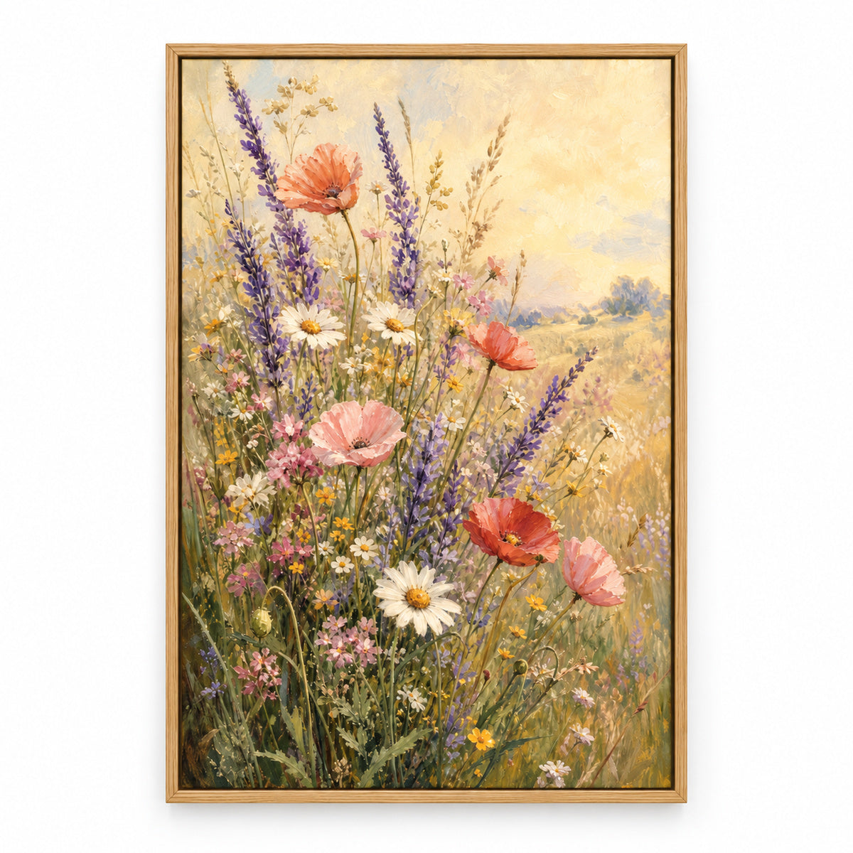 Wildflower Meadow Canvas Wall Art | brown_sku