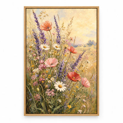 Wildflower Meadow Canvas Wall Art | brown_sku