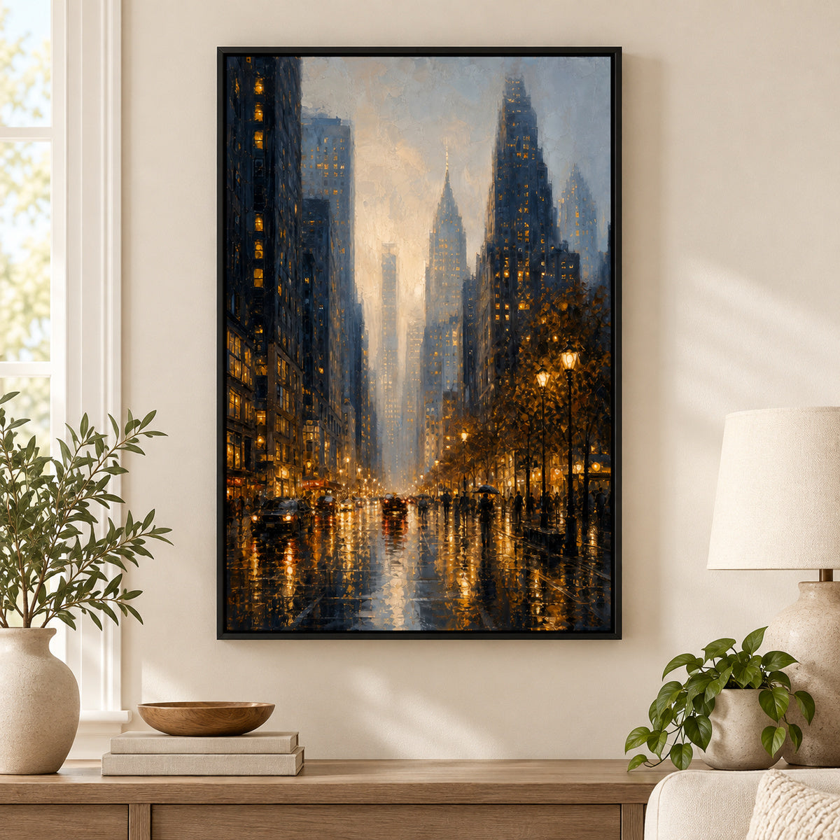New York Cityscape Canvas Wall Art | black_independent_close