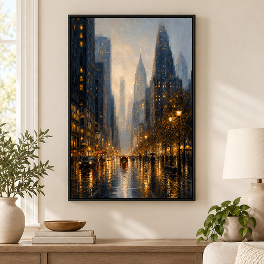 New York Cityscape Canvas Wall Art | black_independent_close