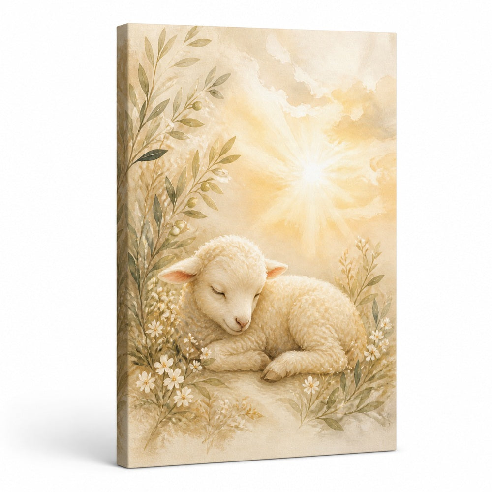 Christian Nursery Gentle Faith Canvas Wall Art - nursery wall decor by JOJOShop