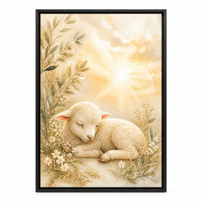 Christian Nursery Gentle Faith Canvas Wall Art | black_sku