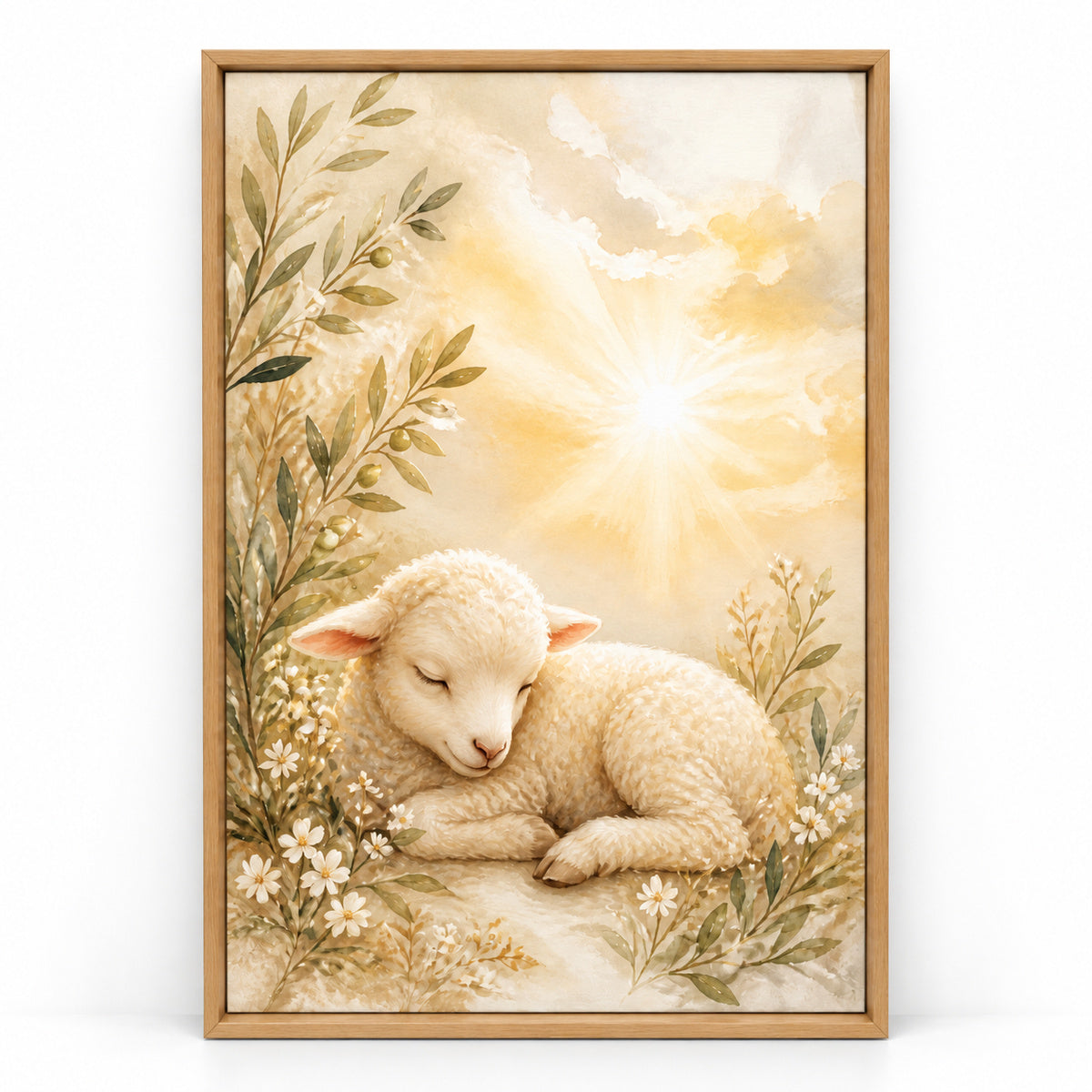 Christian Nursery Gentle Faith Canvas Wall Art | brown_sku