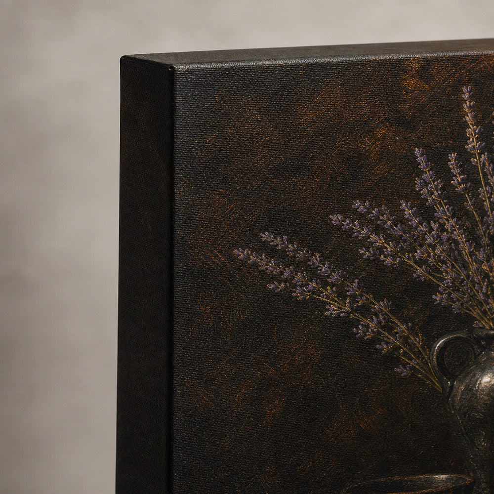 Dark Academia Books Candle Bust Still Life Canvas Wall Art - 03_detail_closeup