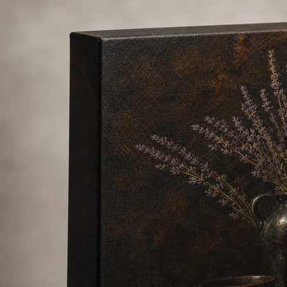 Dark Academia Books Candle Bust Still Life Canvas Wall Art - 03_detail_closeup