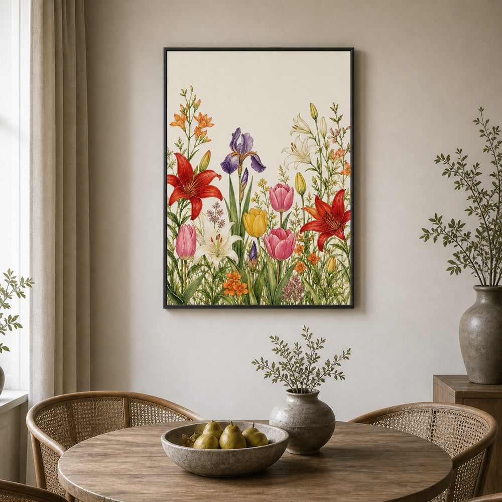 Garden Rising Botanical Floating Frame Wall Art - 02b