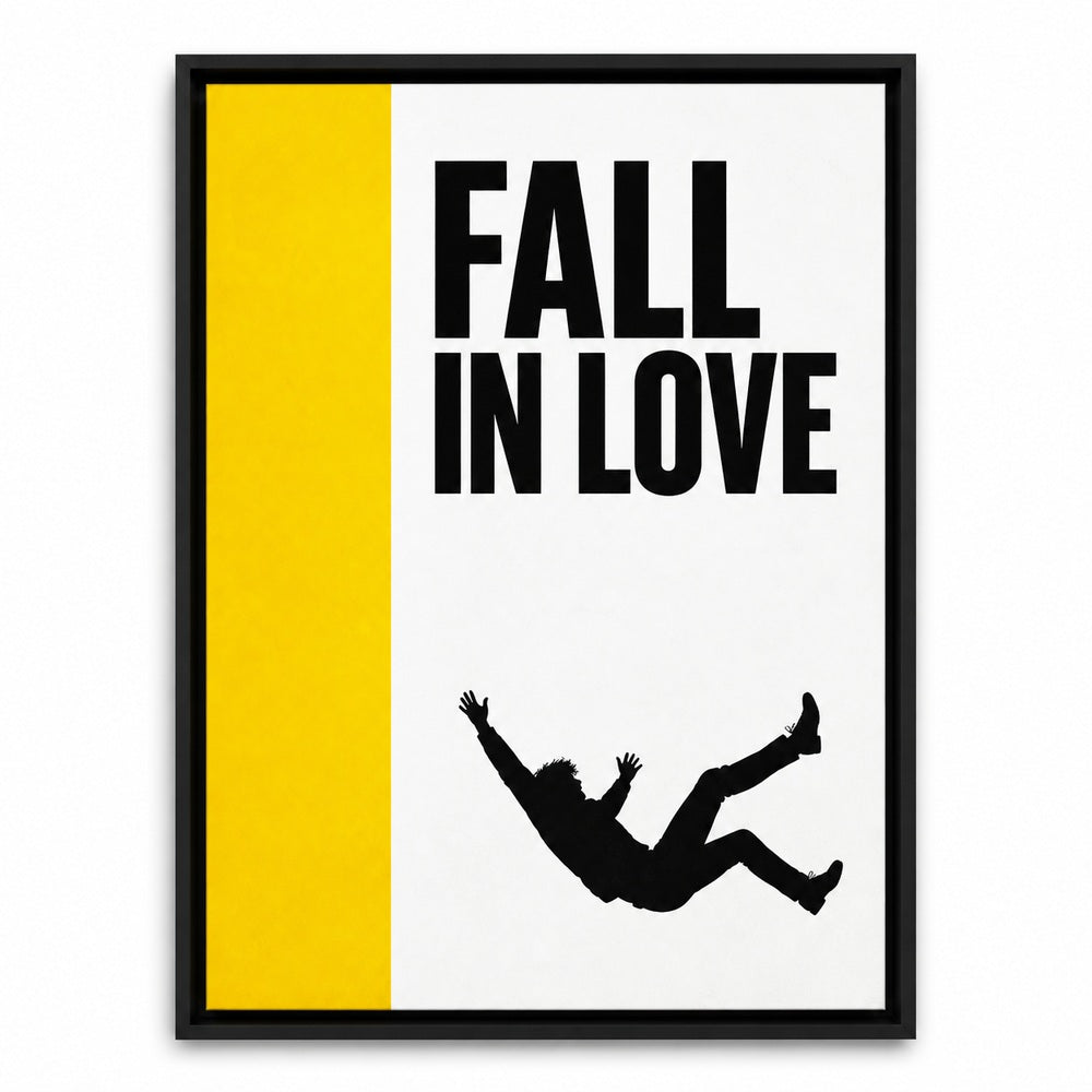 Fall In Love Minimalist Floating Frame Wall Art - 01