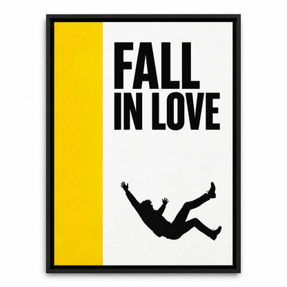 Fall In Love Minimalist Floating Frame Wall Art - 01