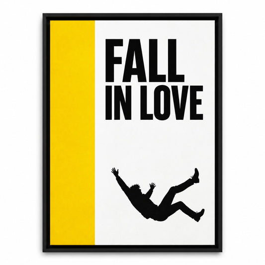 Fall In Love Minimalist Floating Frame Wall Art - 01