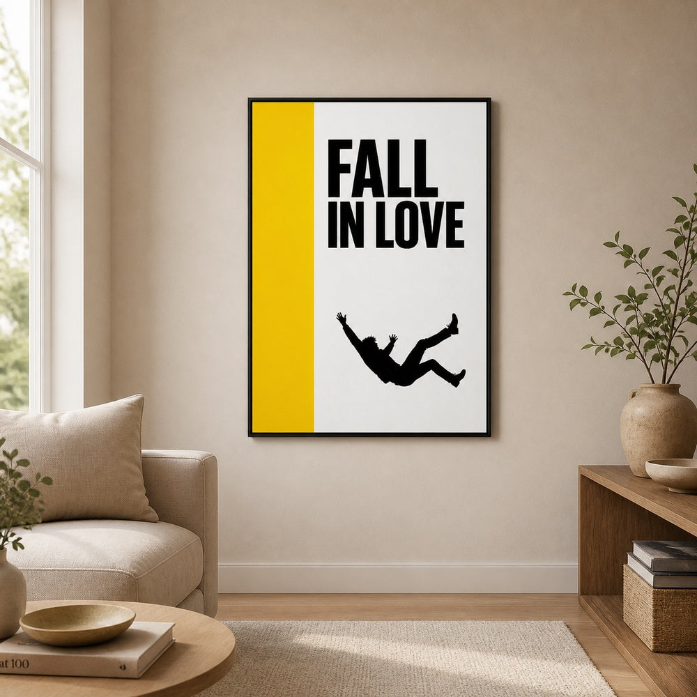 Fall In Love Minimalist Floating Frame Wall Art - 02