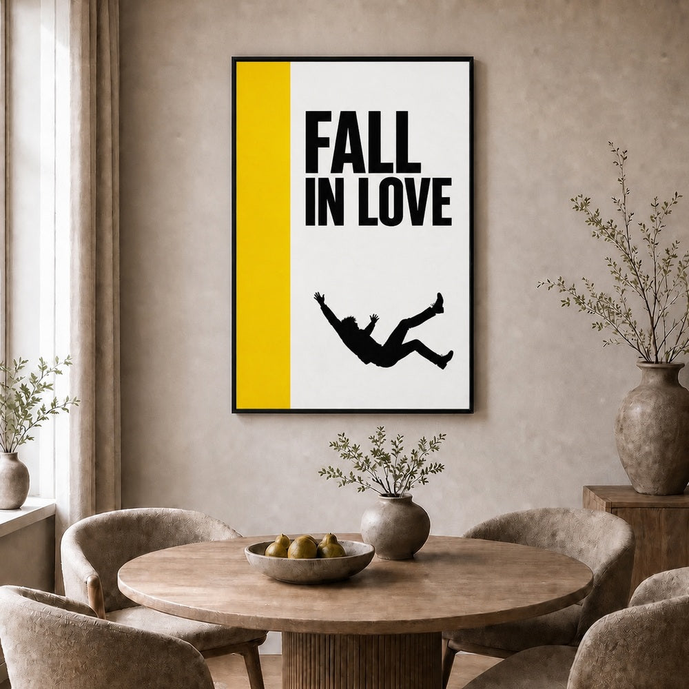 Fall In Love Minimalist Floating Frame Wall Art - 02b