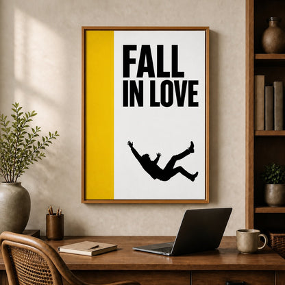 Fall In Love Minimalist Floating Frame Wall Art - 05