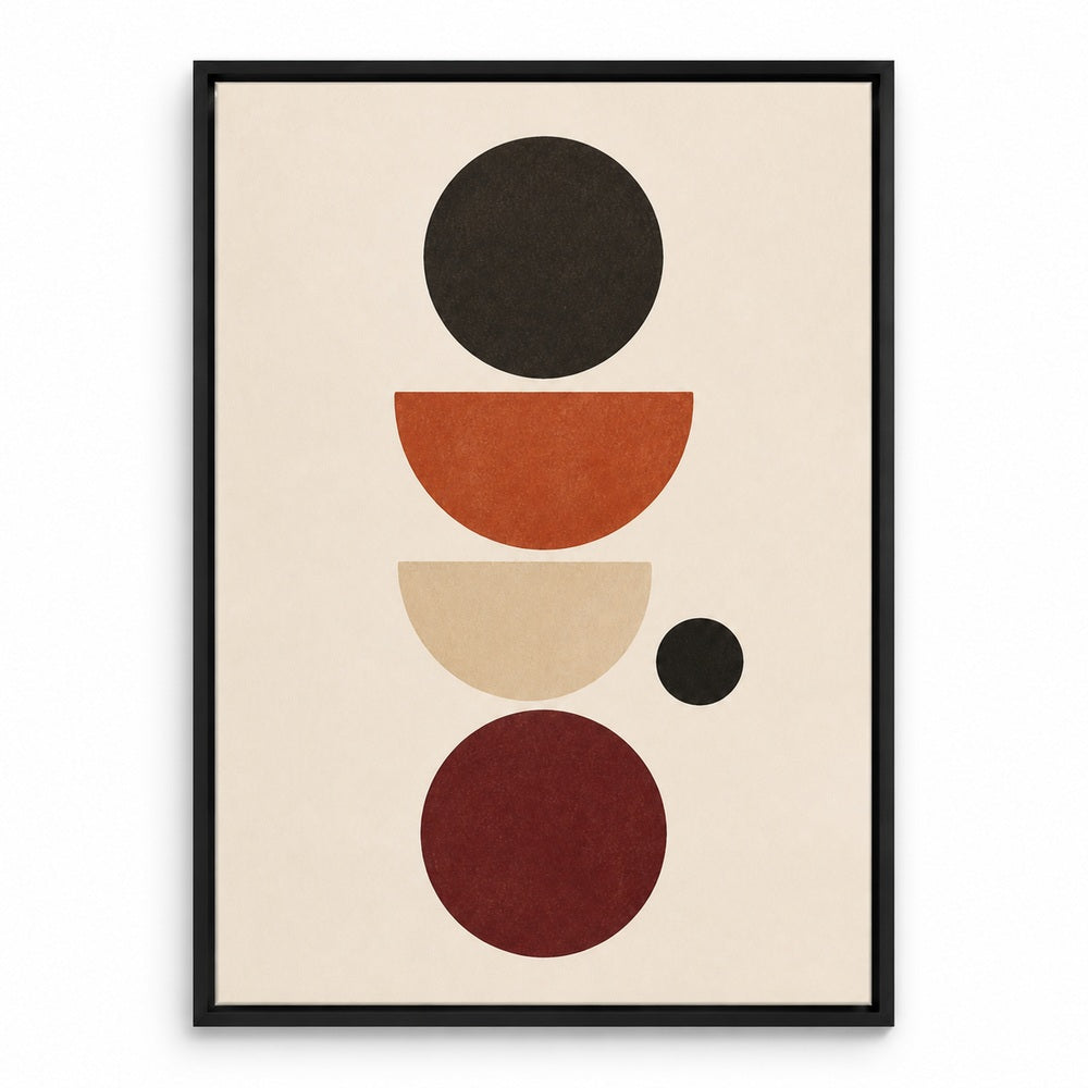 Quiet Balance Bauhaus Floating Frame Wall Art - 01