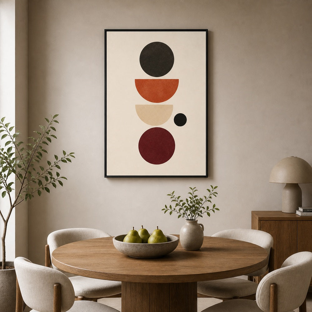 Quiet Balance Bauhaus Floating Frame Wall Art - 02b